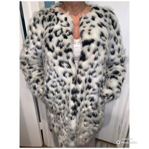 Michael Kors Cheetah Print Faux Fur Coat